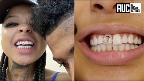 blueface girlfriend with missing tooth|Blueface Makes GF ChriseanRock Pulls Out Tooth To Prove Her。